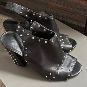 Michael Kors Black Heels with Silver Studs